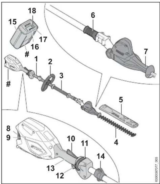 STIHL HLA 86 - STIHL HLA 66 Long-Reach Hedge Trimmer and Battery - 1