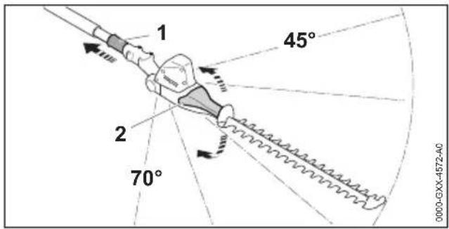 STIHL HLA 86 - Adjusting the Angle of the Cutting Blades - 1
