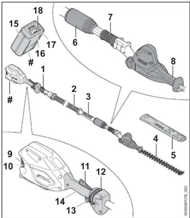 STIHL HLA 86 - Coupe-haies STIHL HLA 86 et batterie - 1