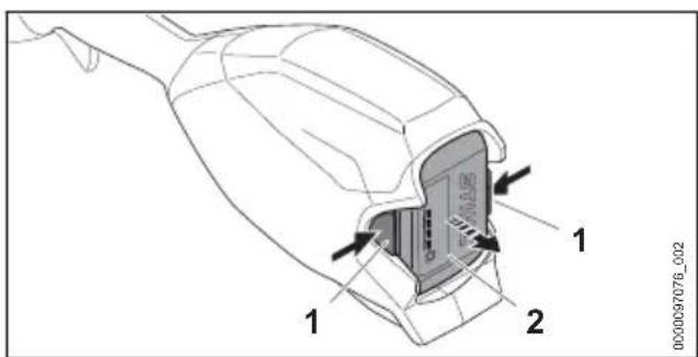 STIHL HLA 86 - Removing the Battery - 1
