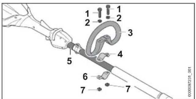 STIHL HLA 86 - Mounting the Loop Handle (HLA 66) - 1