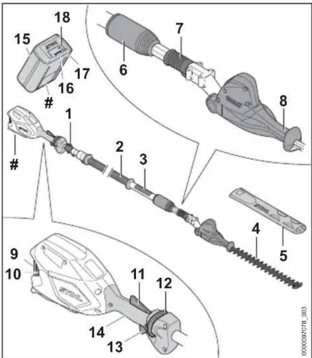 STIHL HLA 86 - Heckenschneider STIHL HLA 86 und Akku - 1