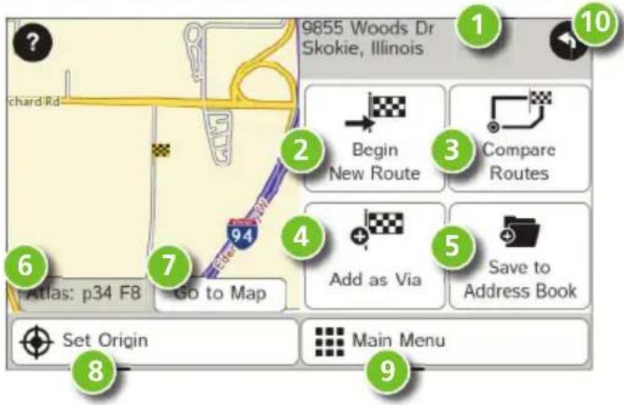 Rand McNally IntelliRoute TND 730 - Confir rm Destination Window - 1