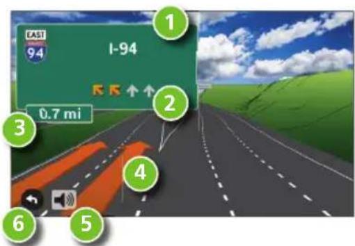 Rand McNally IntelliRoute TND 730 - Affi chage des intersections - 1