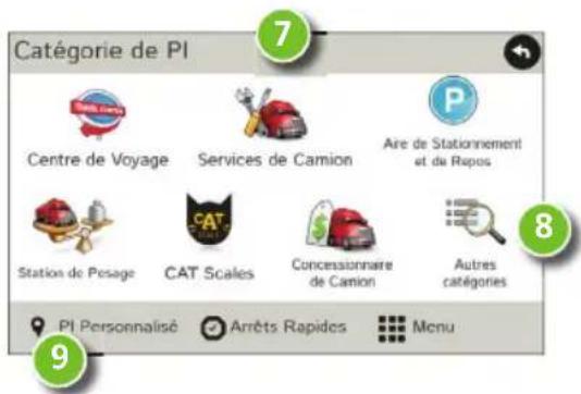 Rand McNally IntelliRoute TND 730 - Recherche d'un point d'intérêt (PI) - 2