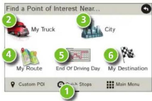 Rand McNally IntelliRoute TND 730 - Find a Point of Interest (POI) - 1