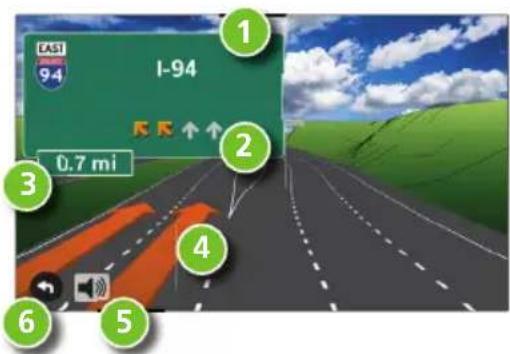 Rand McNally IntelliRoute TND 730 - Vista de la intersección - 1