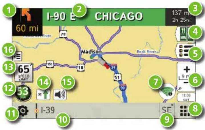 Rand McNally IntelliRoute TND 730 - Route Map Window - 1