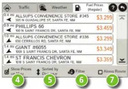 Rand McNally IntelliRoute TND 730 - Fuel Prices: - 2