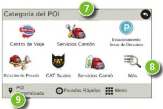 Rand McNally IntelliRoute TND 730 - Encuentre un punto de interés (POI) - 2