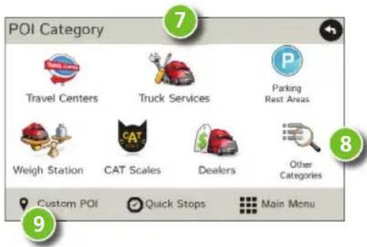 Rand McNally IntelliRoute TND 730 - Find a Point of Interest (POI) - 2