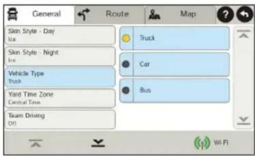 Rand McNally IntelliRoute TND 730 - Set Routing and Device Options - 1