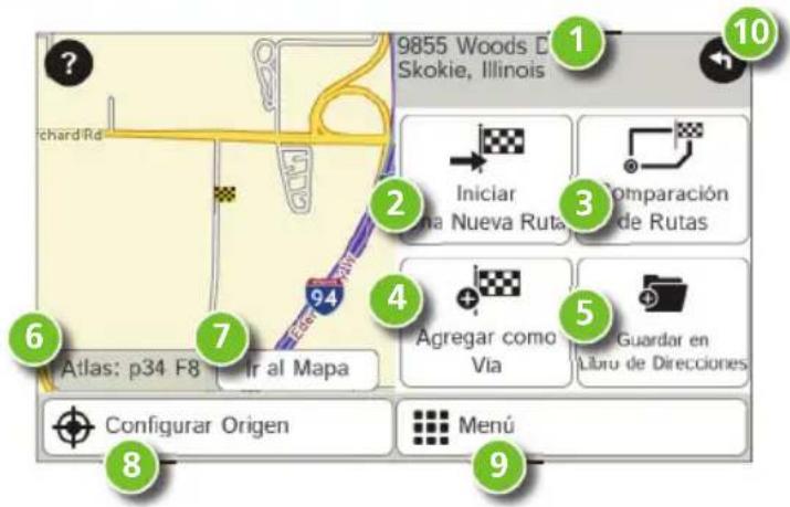 Rand McNally IntelliRoute TND 730 - Ventana para confi rmar el destino - 1