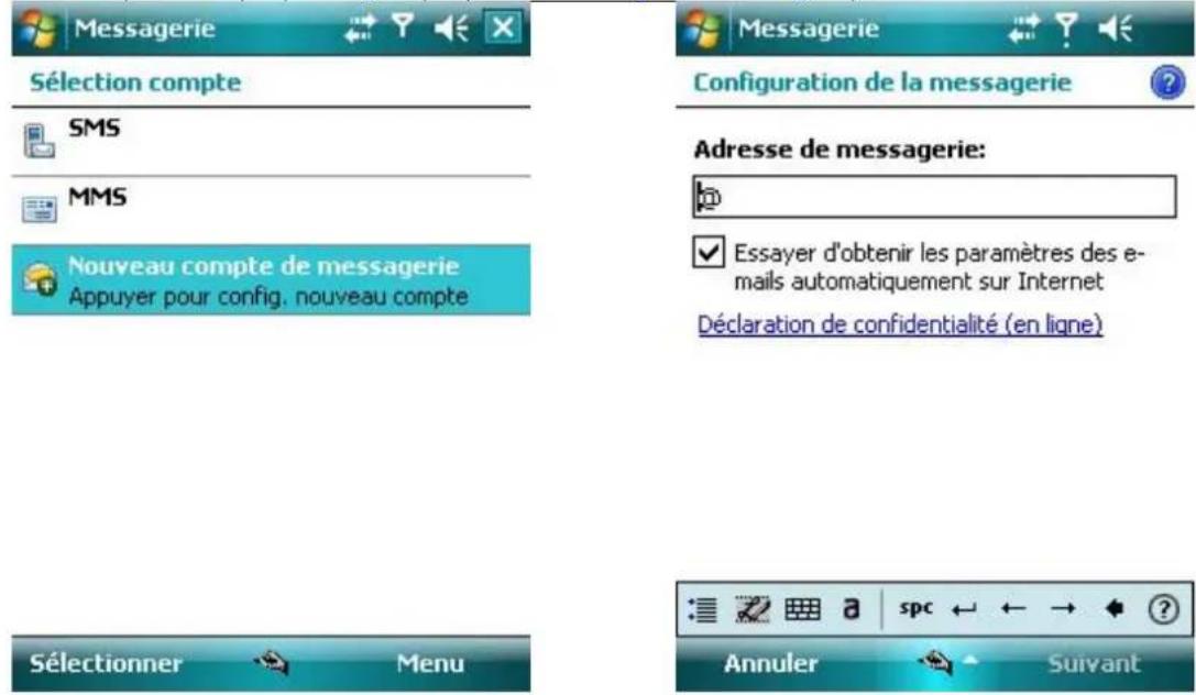 AIRIS T482 - Ajouter un Nouveau Compte Email - 1