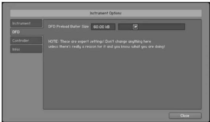 NATIVE INSTRUMENTS Kontakt 4 - Onglet DFD - 1