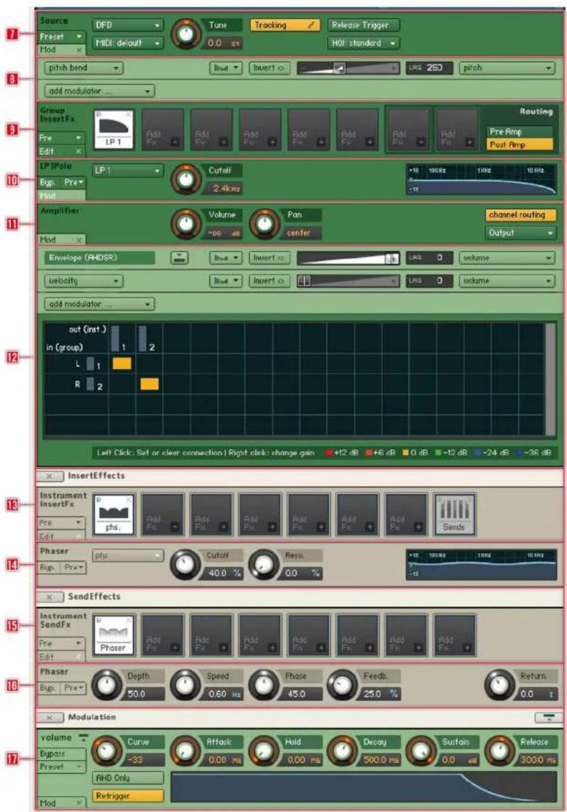 NATIVE INSTRUMENTS Kontakt 4 - Le Rack (mode Instrument Edit) - 3