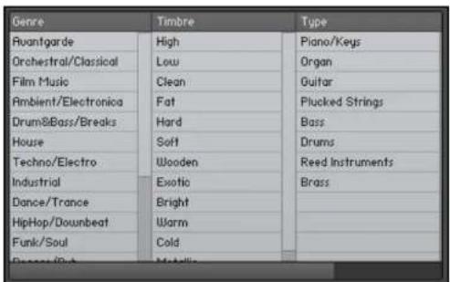 NATIVE INSTRUMENTS Kontakt 4 - Recherche via les Attributes - 1