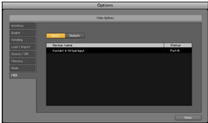 NATIVE INSTRUMENTS Kontakt 4 - Configuration MIDI - 1