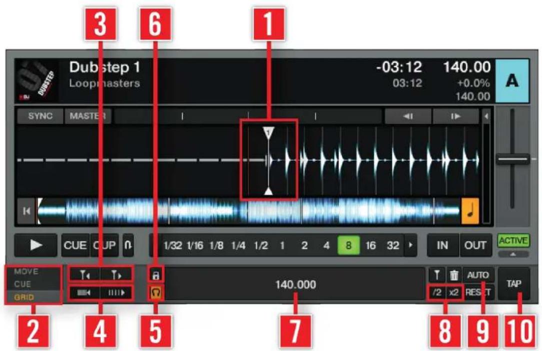 NATIVE INSTRUMENTS Traktor Scratch Audio 6 - Beatgrid (panneau GRID) - 2