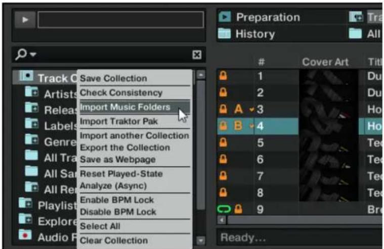 NATIVE INSTRUMENTS Traktor Scratch Audio 6 - Importer des dossiers de musique - 1