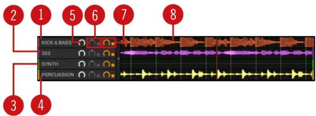 NATIVE INSTRUMENTS Traktor Scratch Audio 6 - Stem View DAW - 1