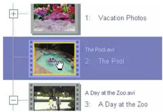 Avid Instant Video Album - Réorganiser les objets - 1