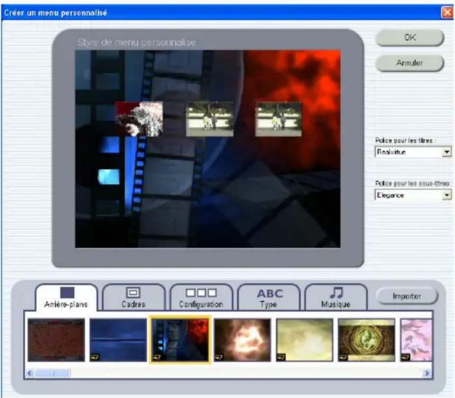 Avid Instant Video Album - Chapitre 7 : personnalisation des styles de menu - 2
