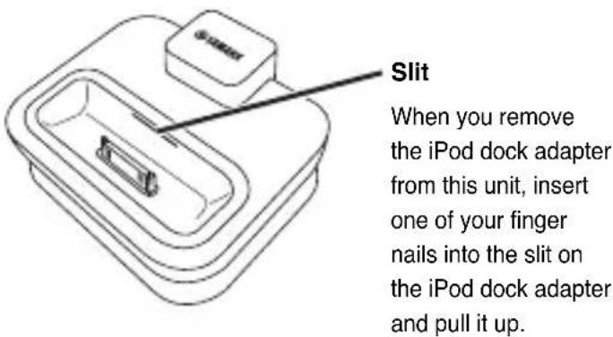 YAMAHA YDS10SL - Inserting an iPod dock adapter - 2