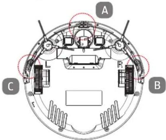 MEDION MD19511 - Capteurs de l'aspirateur robot - 1