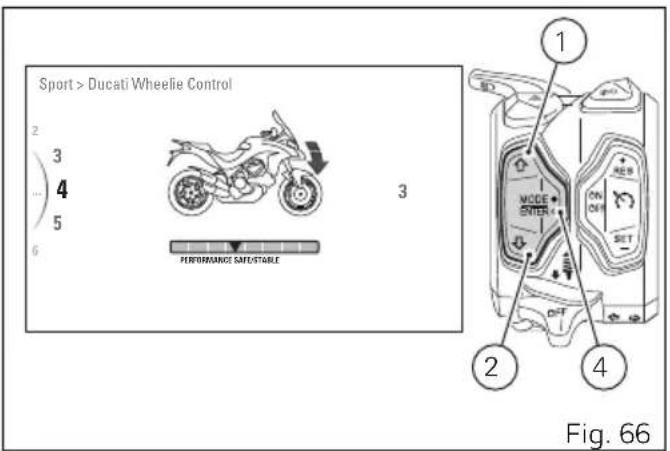 DUCATI Multistrada 1260 Enduro (2020) - Personnalisation du Style de conduite : Configuration du niveau DWC - 3