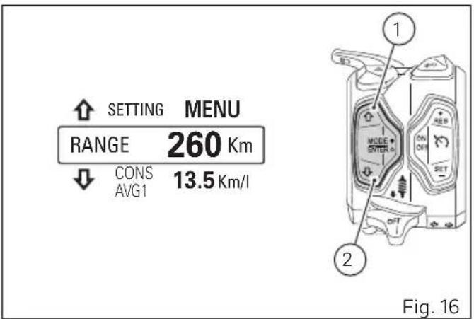 DUCATI Multistrada 1260 Enduro (2020) - Réglage / affichage des paramètres - 6