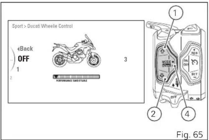 DUCATI Multistrada 1260 Enduro (2020) - Personnalisation du Style de conduite : Configuration du niveau DWC - 2