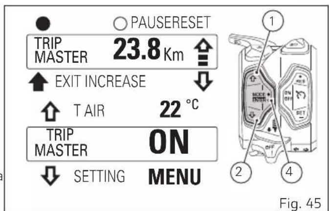 DUCATI Multistrada 1260 Enduro (2020) - Compteur kilométrique journalier (TRIP MASTER) - 2