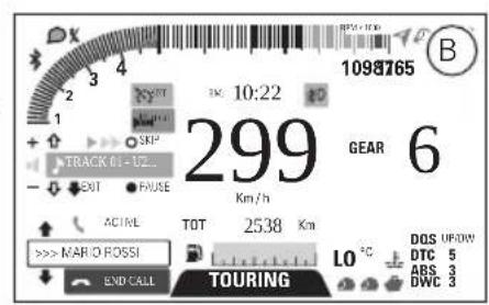 DUCATI Multistrada 1260 Enduro (2020) - Indication tours moteur TRS/MN - 2
