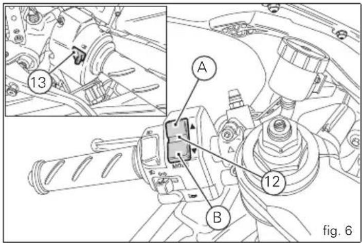 DUCATI 848evo Corse SE (2012) - 11) TÉMOIN CONTRÔLE DE TRACTION (fig. 6) - 3