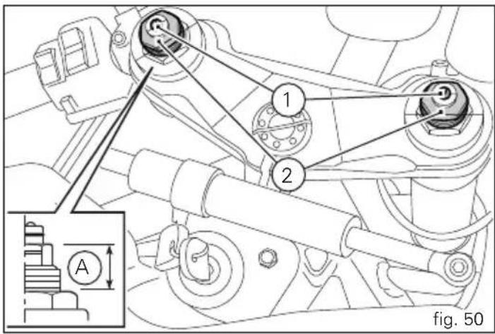 DUCATI 848evo Corse SE (2012) - Éléments de réglage fourche avant - 1