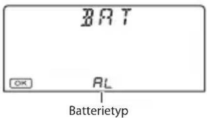 KORG TMR50 - Einstellen des Batterietyps - 1