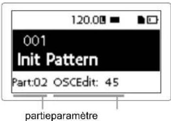 KORG electribe - Manipulations de base Utilisation de l'affichage - 1
