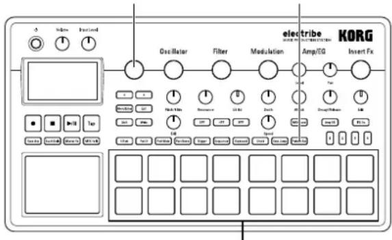 KORG electribe - Ein Pattern einem Triggerpad zuweisen - 1
