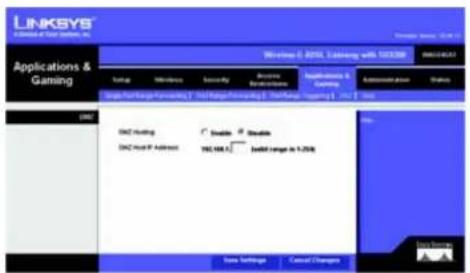 LINKSYS WAG54GX2 - DMZ - 1