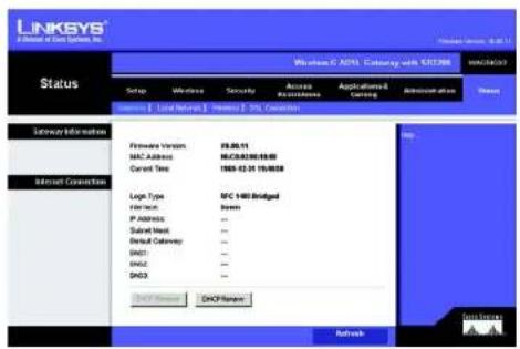 LINKSYS WAG54GX2 - Internet Connection - 1