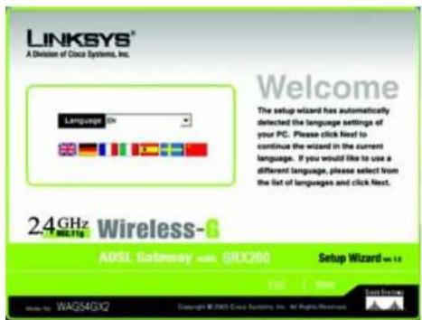 LINKSYS WAG54GX2 - Utilisation de l'assistant de configuration - 1