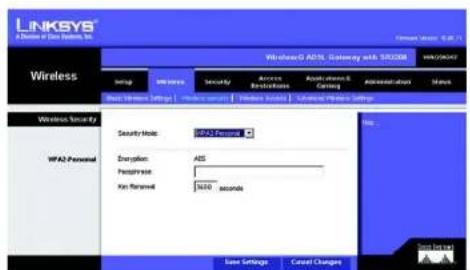 LINKSYS WAG54GX2 - WPA2-Personal - 3