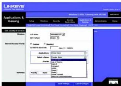 LINKSYS WAG54GX2 - Internet Access Priority (Priorité d'accès à Internet) - 2