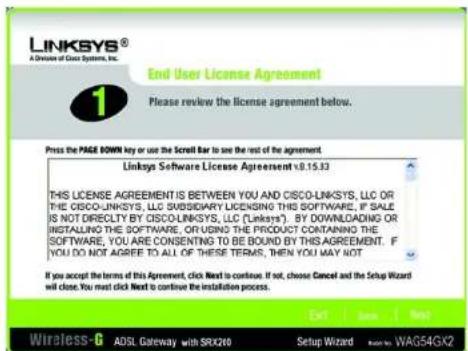 LINKSYS WAG54GX2 - Using the Setup Wizard - 3