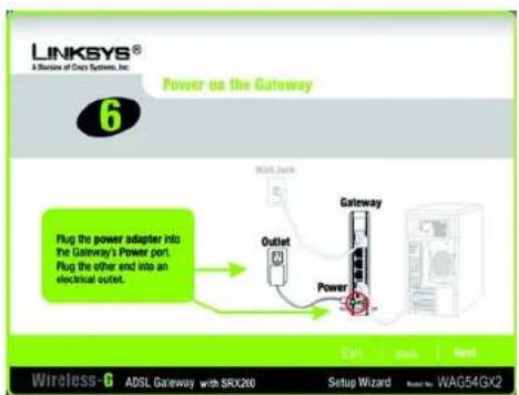 LINKSYS WAG54GX2 - Verwenden des Setup-Assistenten - 8