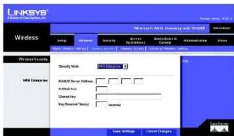 LINKSYS WAG54GX2 - WPA Enterprise - 2
