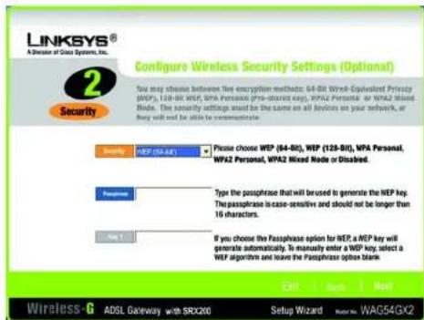 LINKSYS WAG54GX2 - WEP (64-Bit) - 1