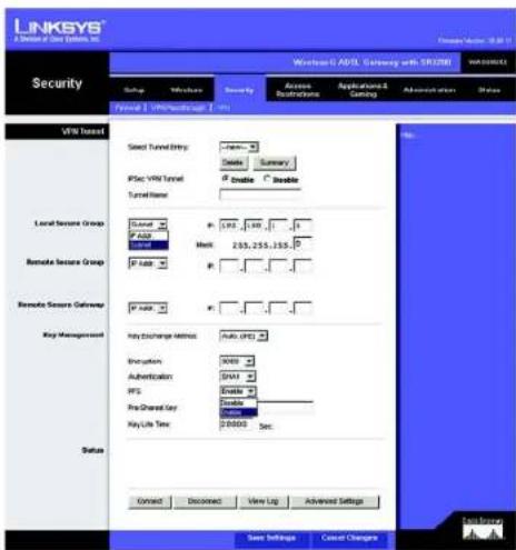 LINKSYS WAG54GX2 - „VPN Tunnel“ (VPN-Tunnel) - 1