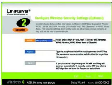 LINKSYS WAG54GX2 - WEP (128-Bit) - 1